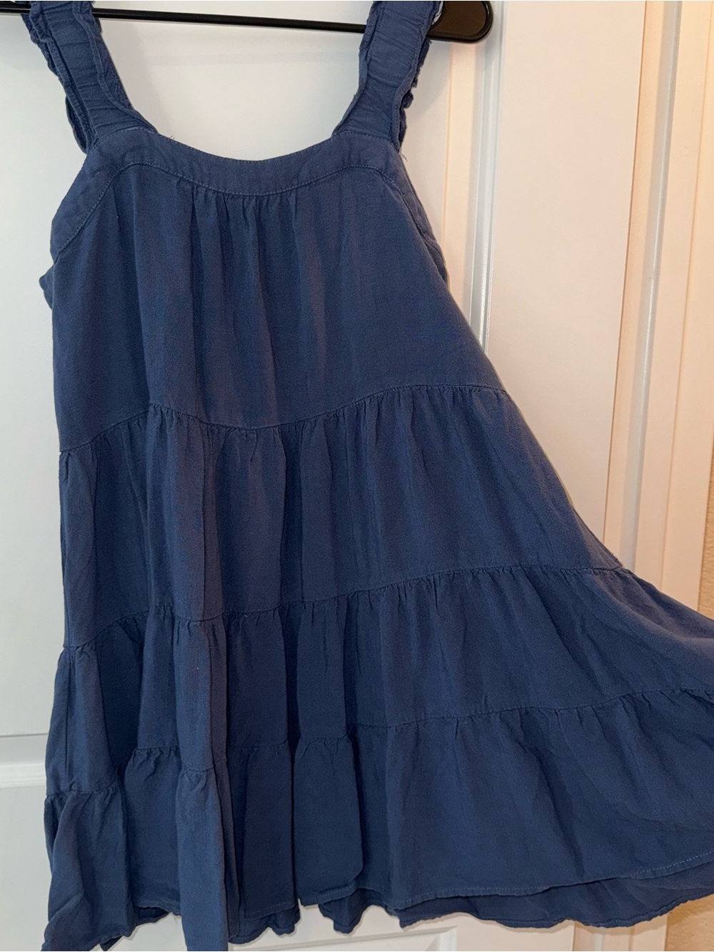Flowy Sleeveless Tiered Dress in Deep Blue